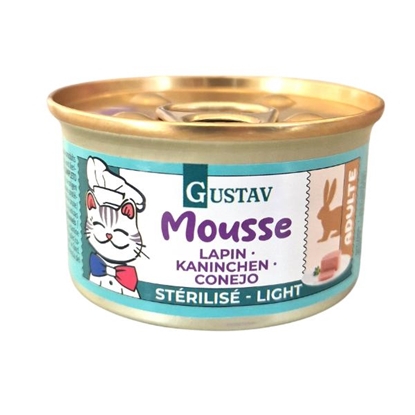 Picture of Gustav Mousse Cat Sterlisied Rabbit 85g